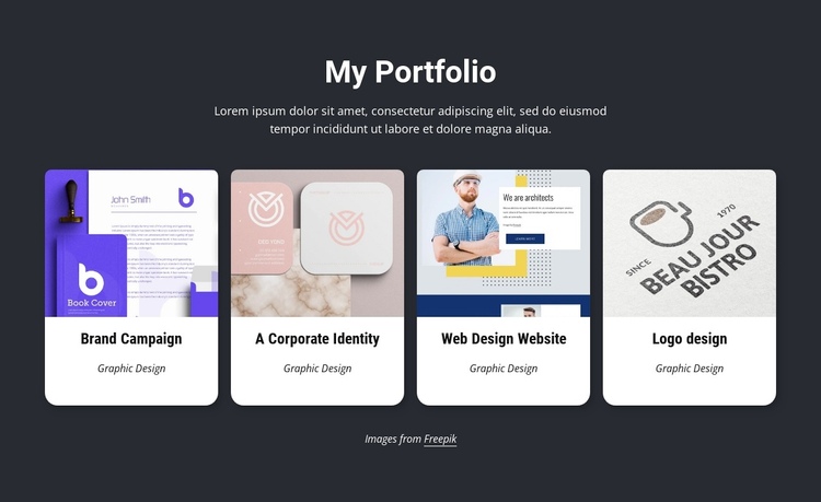 My amazing design portfolio Website Builder Software