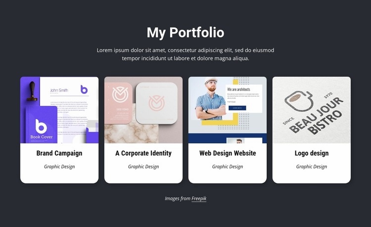 My amazing design portfolio Wix Template Alternative