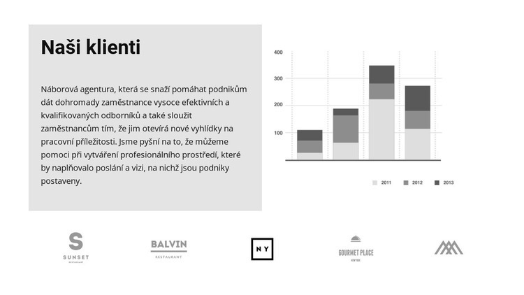 Naši klienti a růst předplatného Šablona webové stránky