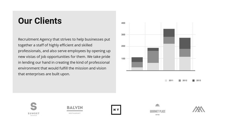 Our clients and subscription growth CSS Template