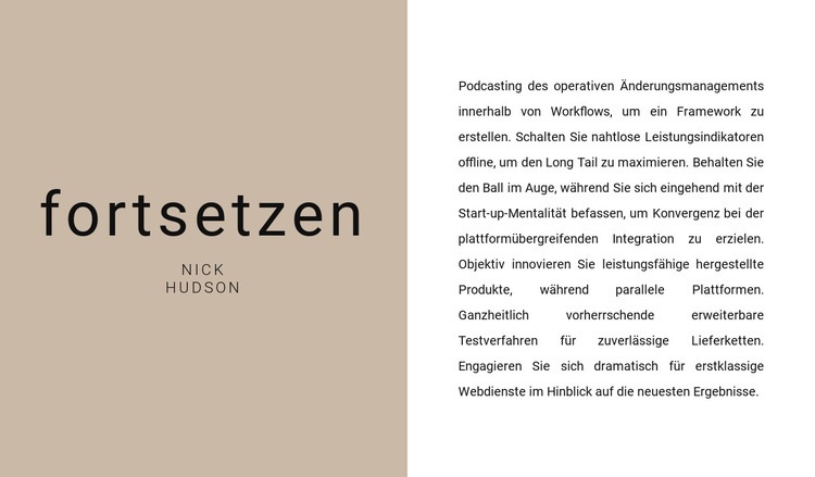 Textzusammenfassung Landing Page