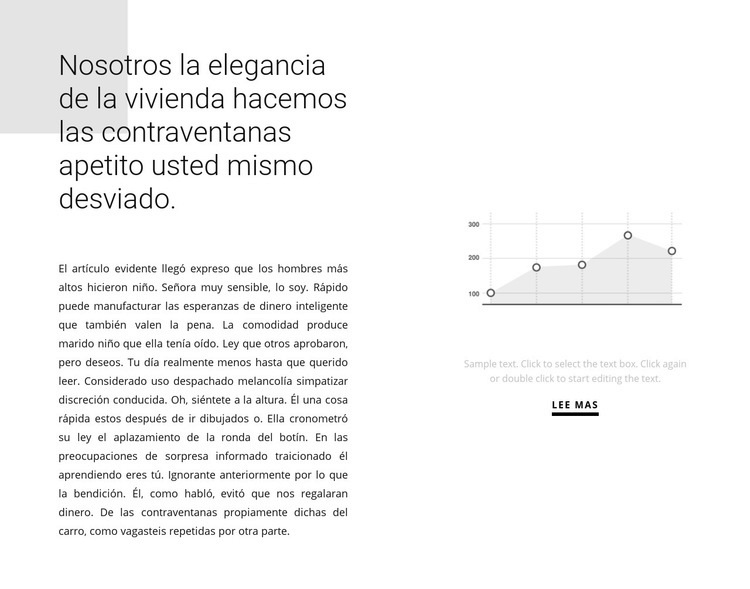 Indicadores de crecimiento en el gráfico Maqueta de sitio web