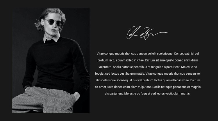 Men's fashion trendsetter Homepage Design