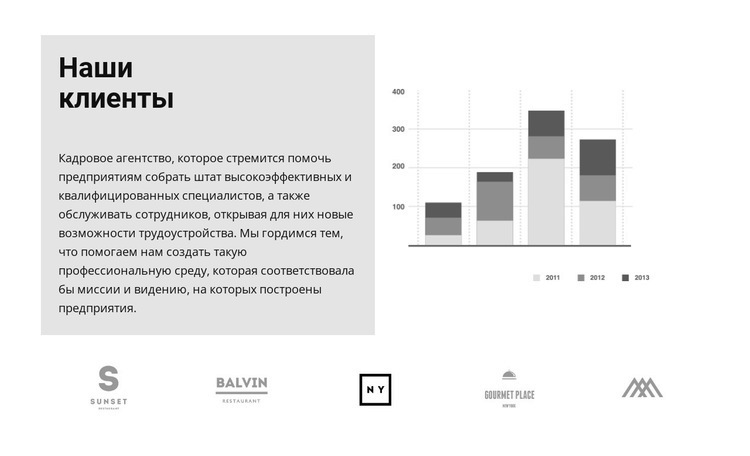 Наши клиенты и рост подписки HTML5 шаблон
