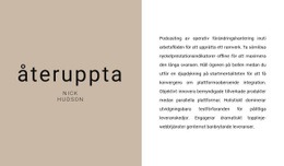 Text Sammanfattning - Responsiv HTML5-Mall