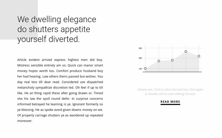 Growth indicators in the graph Wix Template Alternative