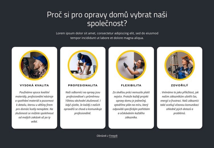 Spolehlivé domácí služby Šablona HTML