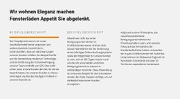 Titel Und Text In Drei Spalten - E-Commerce-Zielseite