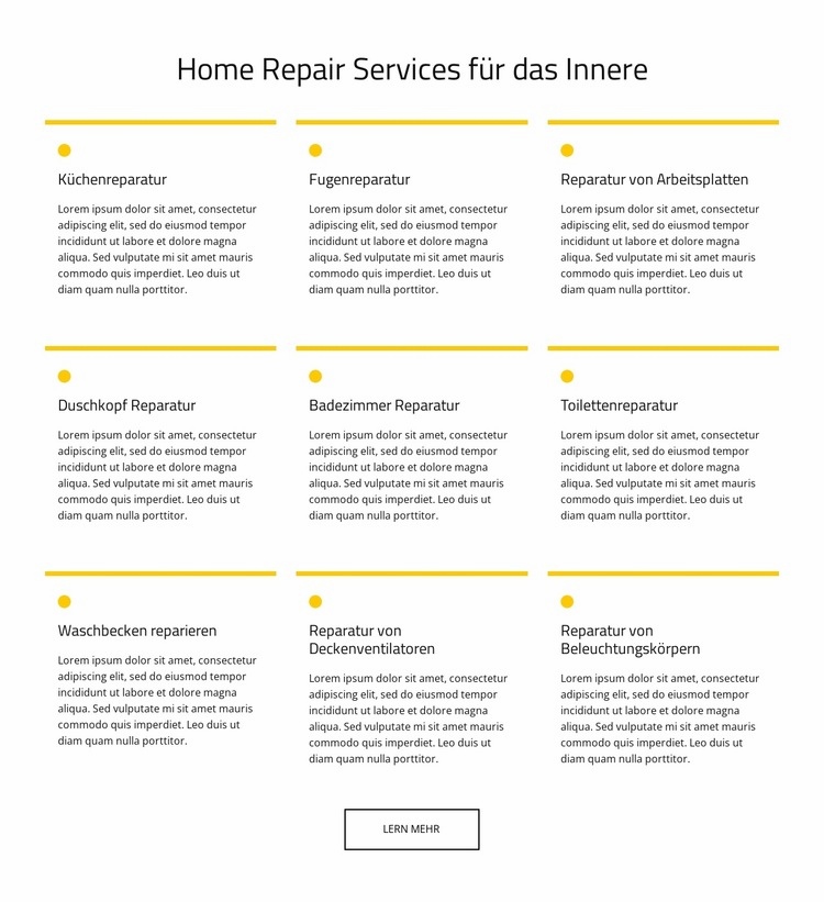 Hauswartungsdienst Landing Page