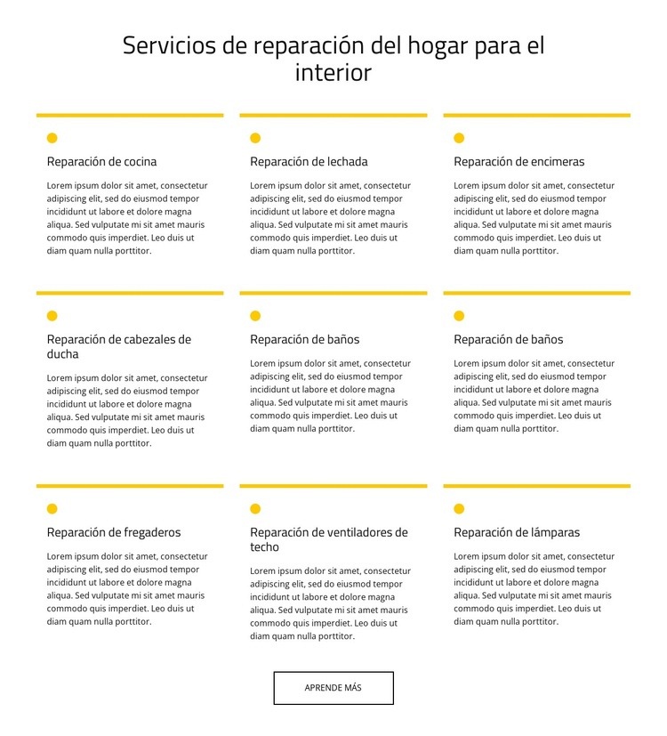 Servicio de mantenimiento del hogar Plantilla HTML5