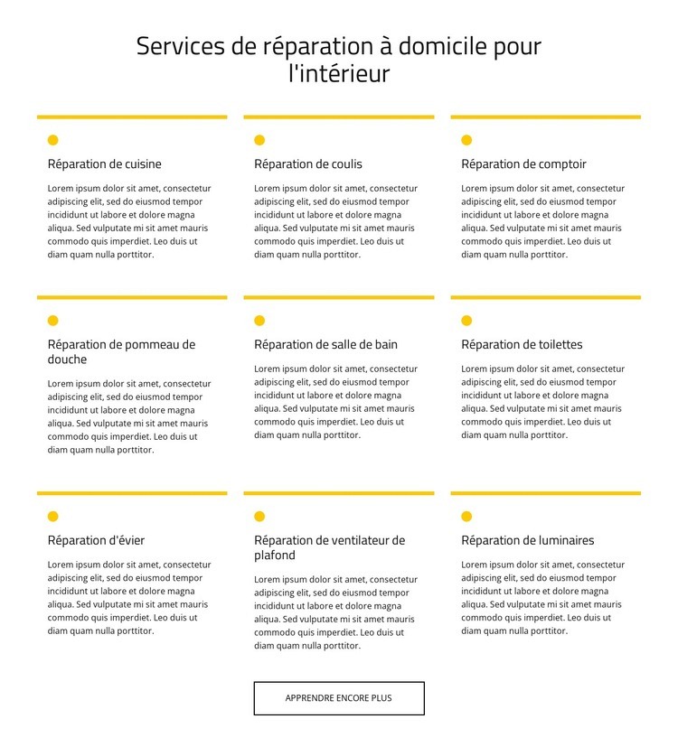 Service d'entretien à domicile Modèles de constructeur de sites Web