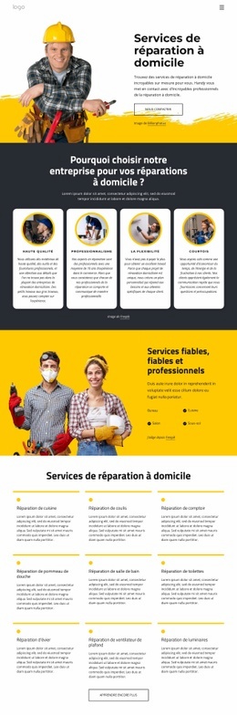 Réparation À Domicile Locale - Modèle D'Une Page