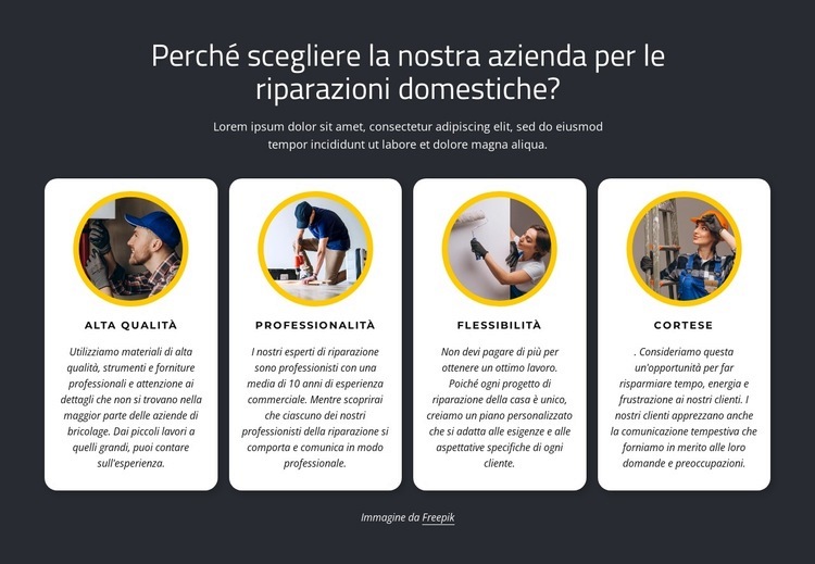 Servizi domestici affidabili Modelli di Website Builder