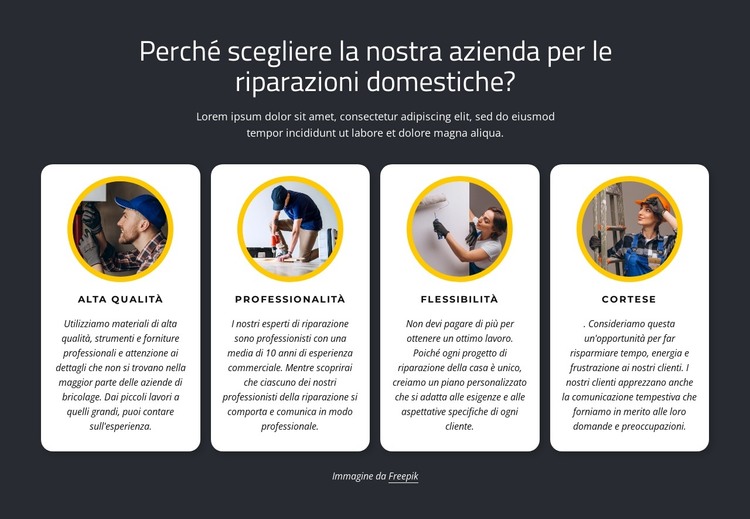 Servizi domestici affidabili Modello HTML