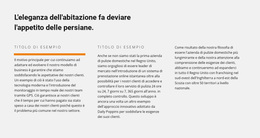 Titolo E Testo In Tre Colonne - Tema WordPress