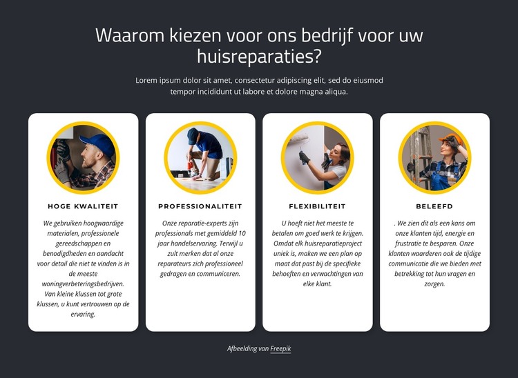 Betrouwbare thuiszorg HTML-sjabloon