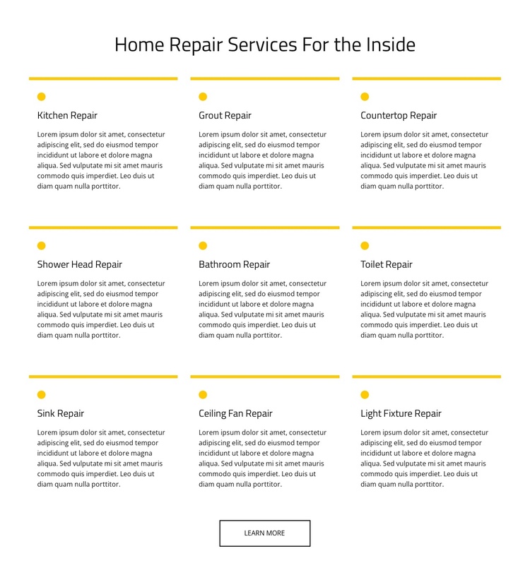 Home maintenance service One Page Template