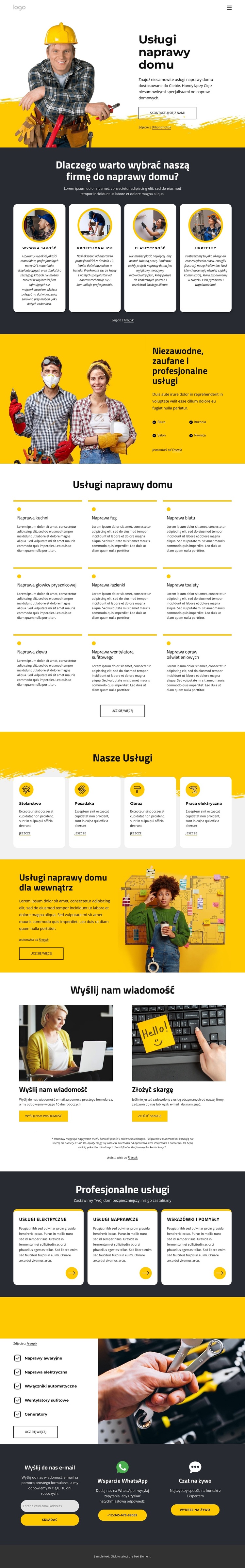 Lokalna naprawa domu Motyw WordPress