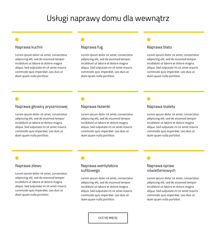 Usługa utrzymania domu Szablon CSS