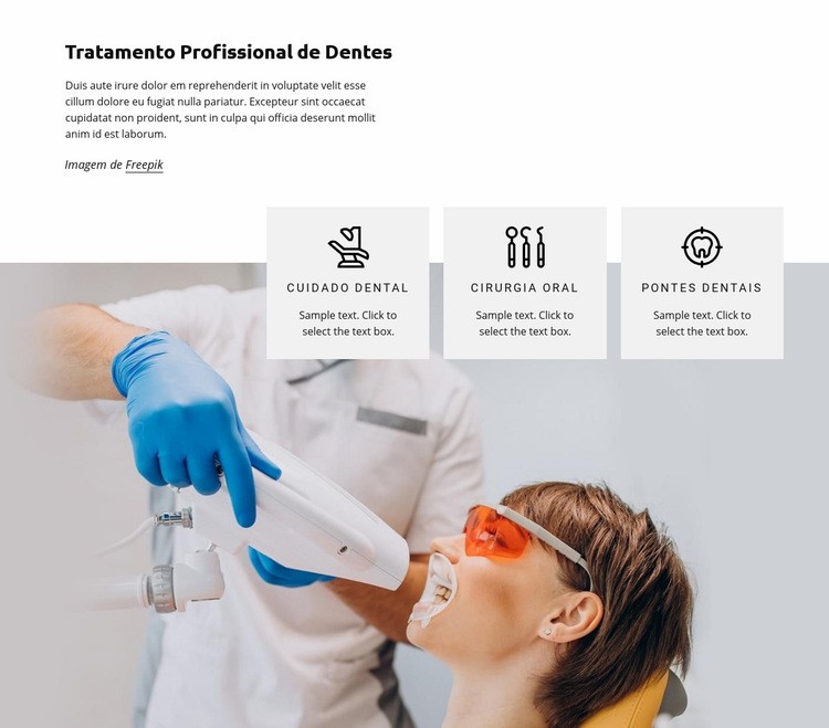 Tratamento de dentes Modelo HTML5