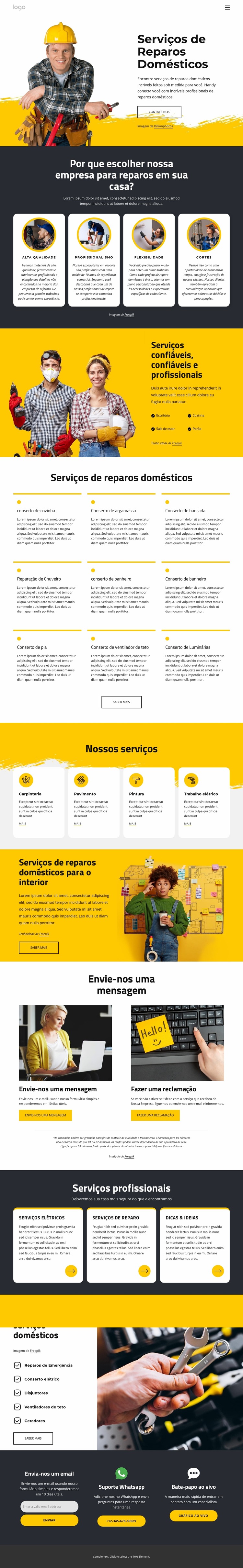 Conserto residencial local Template Joomla