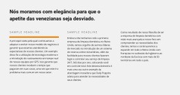 Título E Texto Em Três Colunas - Página Inicial De Comércio Eletrônico