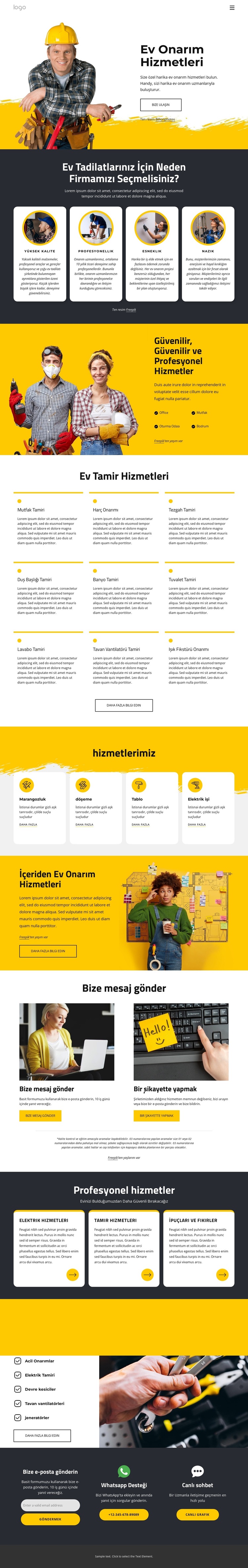 Yerel ev onarımı WordPress Teması