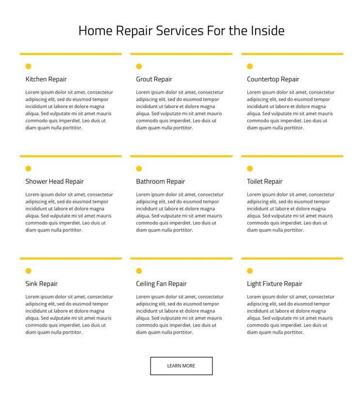 Home maintenance service Website Builder Software