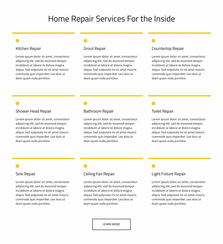 Home maintenance service Website Design
