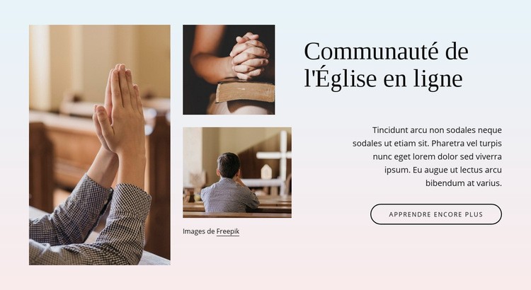 Communauté ecclésiale Maquette de site Web