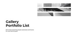 Galéria Portfólió Lista - HTML Designer