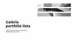 Galéria Portfólió Lista - HTML Kódsablon