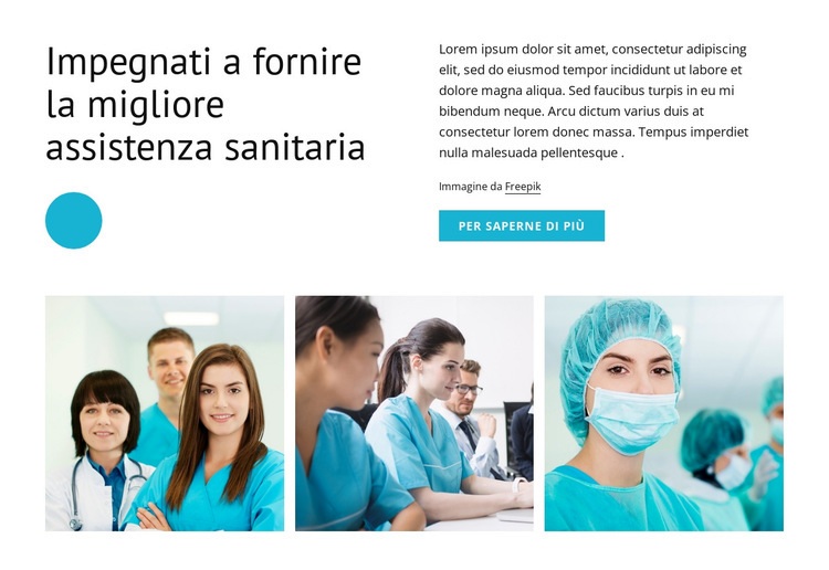 La migliore assistenza sanitaria Costruttore di siti web HTML