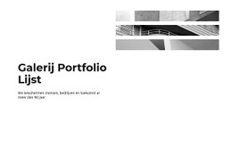 Galerijportfoliolijst HTML CSS-Websitesjabloon