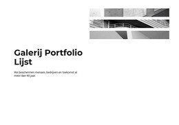 Galerijportfoliolijst - HTML-Paginasjabloon