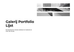 Galerijportfoliolijst - HTML Designer