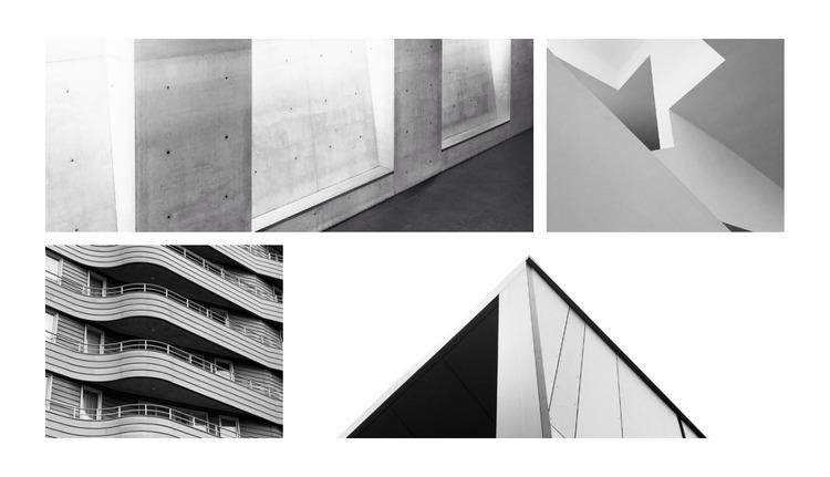 Architectonische ideeën in galerijen Joomla-sjabloon