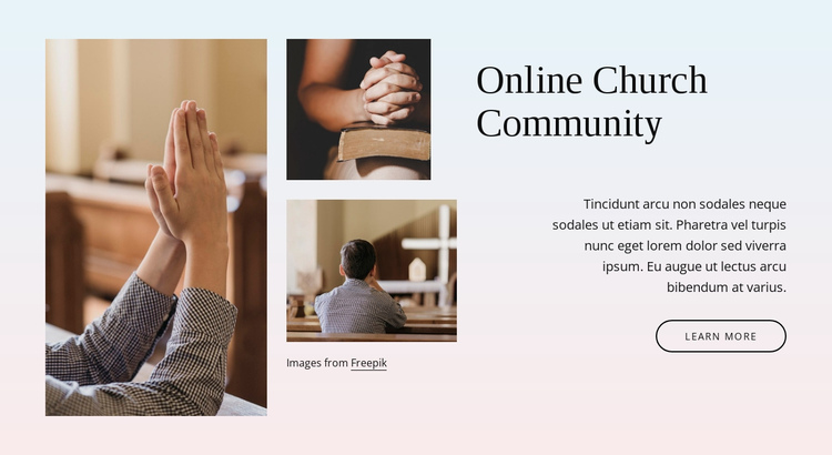 Church community One Page Template