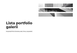 Lista Portfolio Galerii - Szablon Kodu HTML