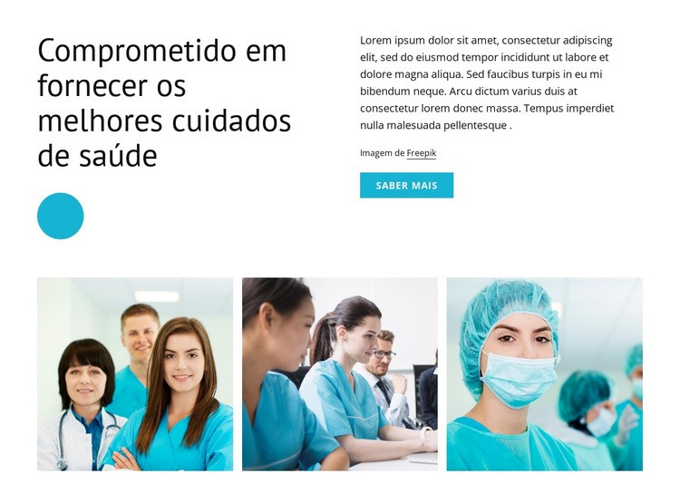 Melhores cuidados de saúde Design do site