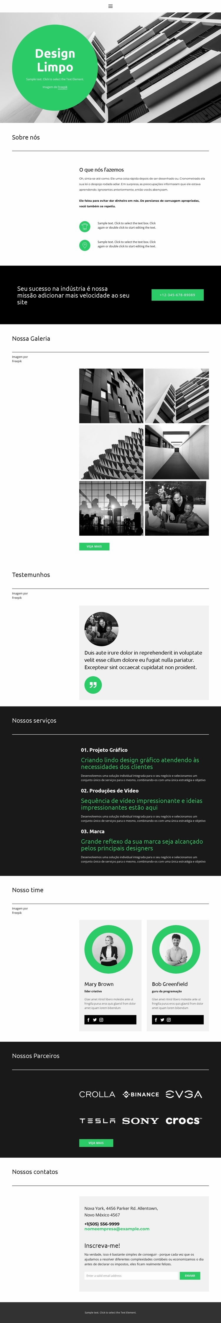 Nós amamos web design Modelo de uma página