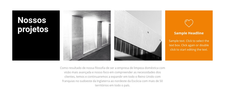 Desenhos e textos da galeria Tema WordPress