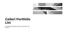 Galleri Portfölj Lista HTML CSS-Webbplatsmall