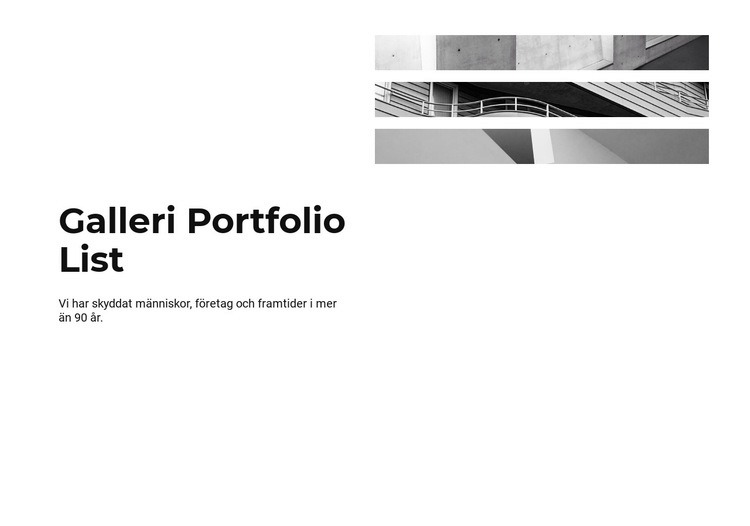 Galleri portfölj lista HTML-mall