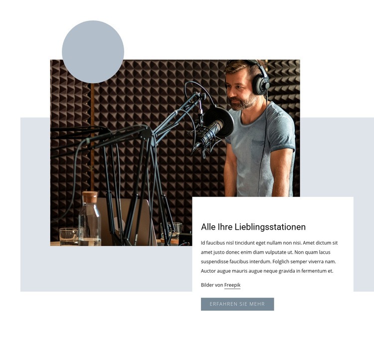 Beliebte Radiosendung HTML5-Vorlage