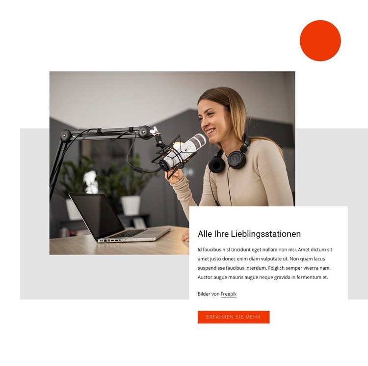 Bester Radiosender Website Builder-Vorlagen