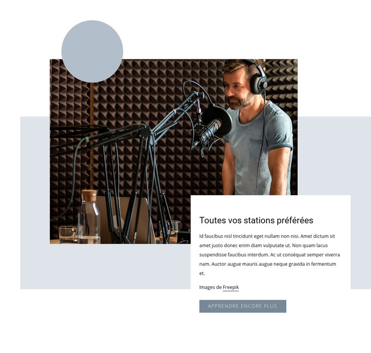 Émission de radio populaire Créateur de site Web HTML