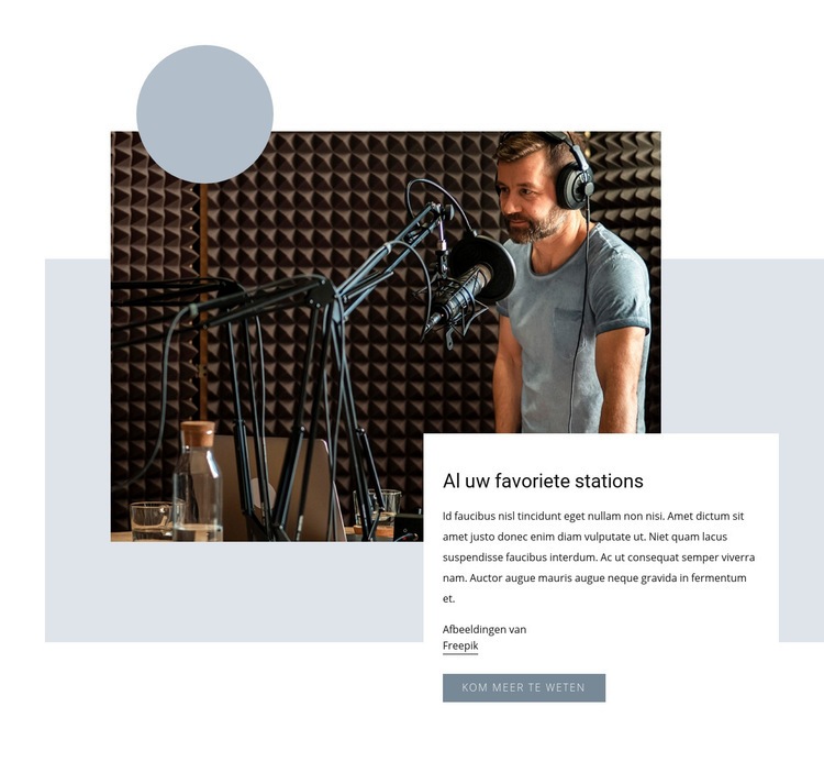 Populaire radioshow HTML5-sjabloon