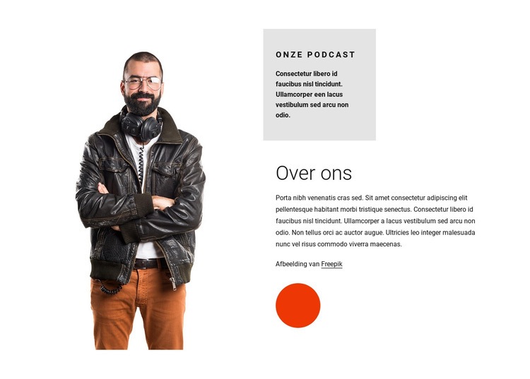 Online radio Sjabloon voor één pagina