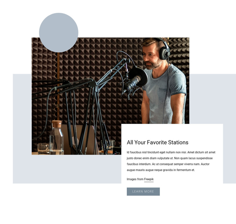 Popular radio show One Page Template
